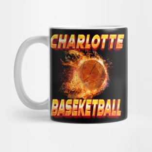 Vintage Basketball Colorful Charlotte Beautiful Name Teams Mug